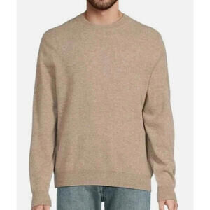 Magaschoni  Man Cashmere Crewneck Sweater MUSHROOM HEATHER Beige XL NWT